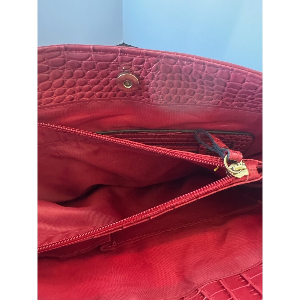 Maroon Red Bueno Vegan Faux Leather Croc Tote Bag for Women - Good‎ Condition - Picture 6 of 9